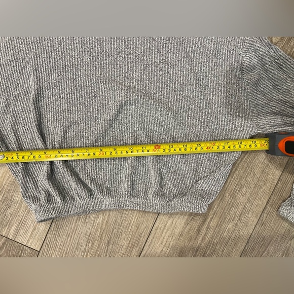 Garage Gray Crew Neck Ribbed Sweater - Picture 5 of 5